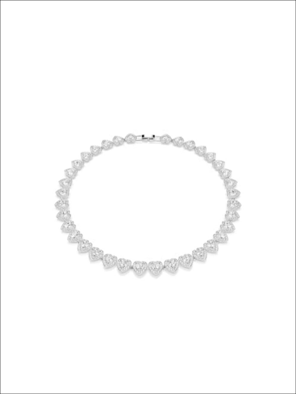 Swarovski Ariana Grande Heart Crystal Necklace Rhodium Plated